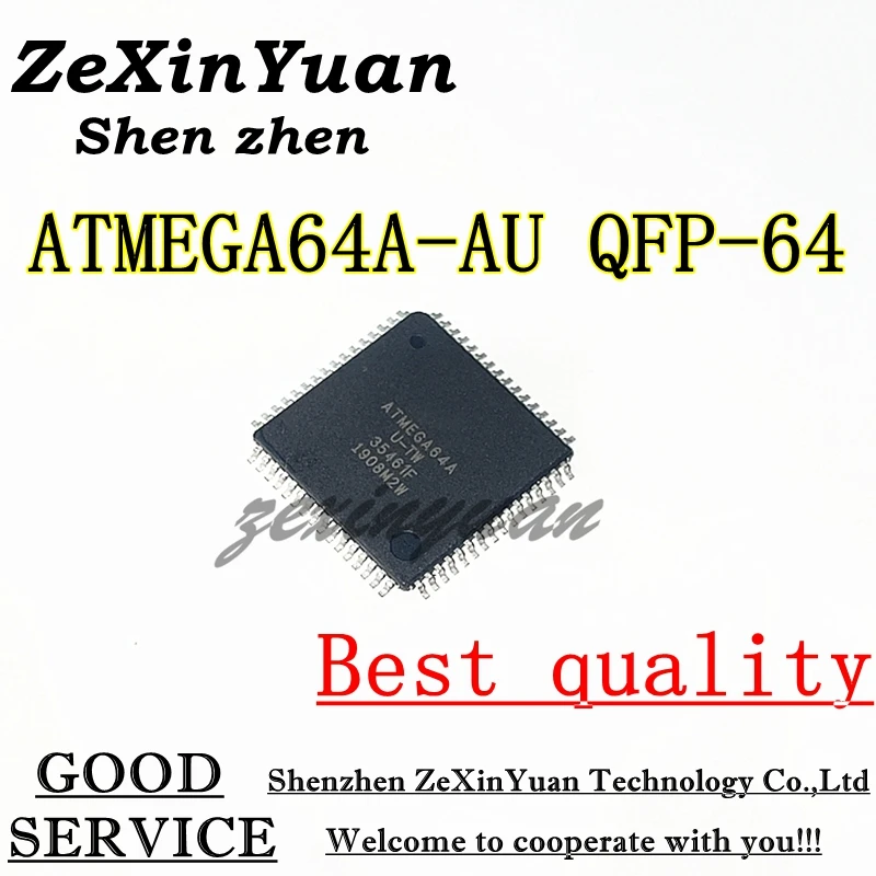 توافر IC, ATMEGA64A-AU, ATMEGA64A, ATMEGA64AAU, ATMEGA64, TQFP-64, 2 قطعة, 5 قطعة, 10 قطعة, 20 قطعة