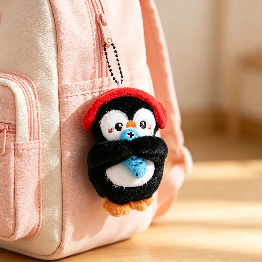 Cartoon Plush Small Penguin Keychain Cute Penguin Keychain For Girls Gifts Creative School Bag Accessories Car Keyring