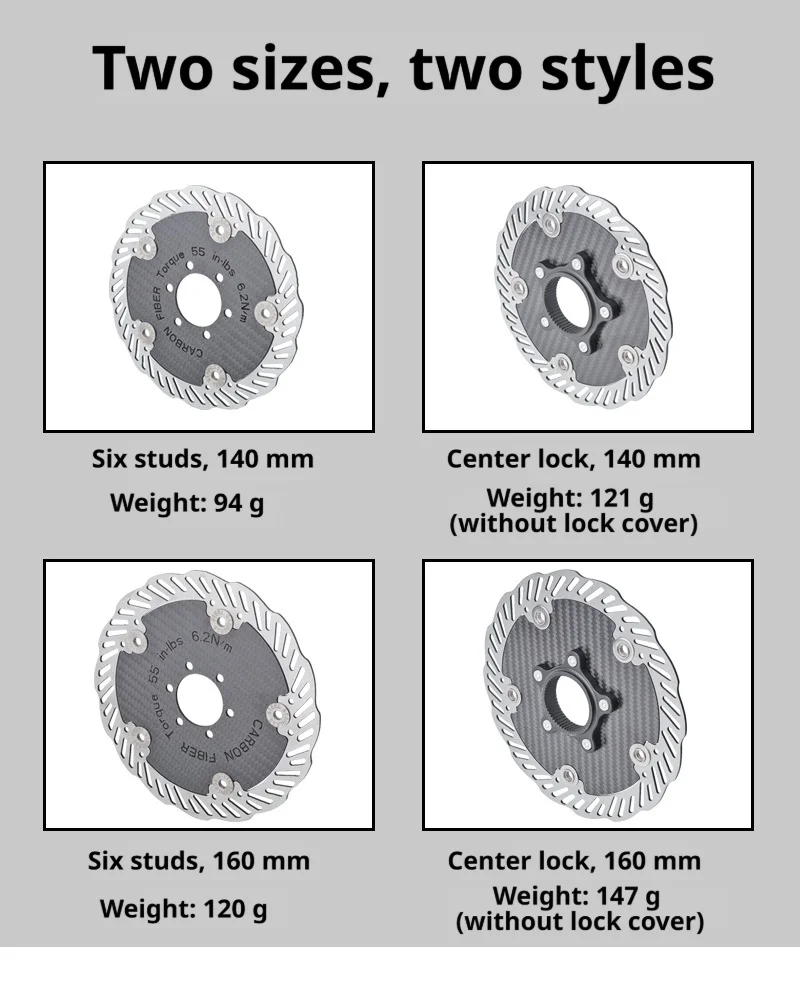 Carbon-Bremsscheibe 140/160mm Leichter Schwimmender Rotor 6-Loch & Center Lock Hochfeste Fahrrad-Bremsteile für MTB – Detail 7