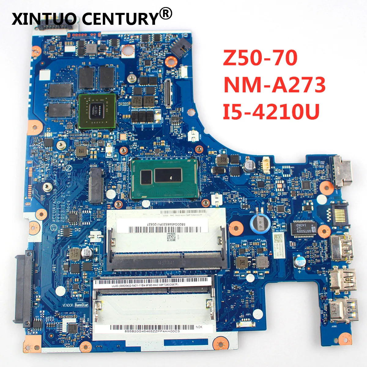 

G50-70M For Lenovo G50-70 Z50-70 i5 Laptop motherboard ACLUA/ACLUB NM-A273 Rev1.0 with GT840M graphics card Test