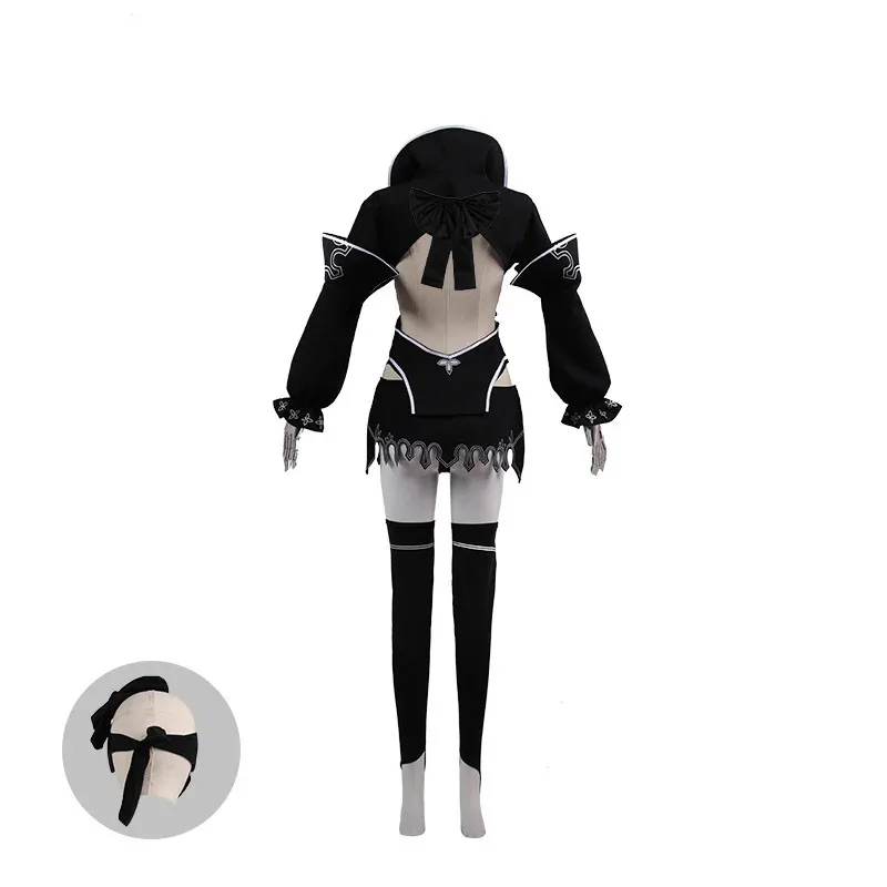 

Game NieR:Automata 2B Cosplay Costume Women Heroine Black Sexy Dress Halloween Party Uniform Outfit Custom Made
