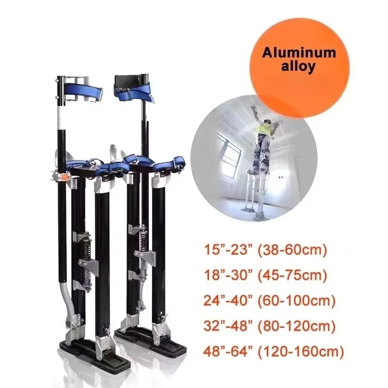 Adjustable Aluminum Alloy Drywall Stilts Elevating Leg Brackets for Indoor Painting & Stage Performance
