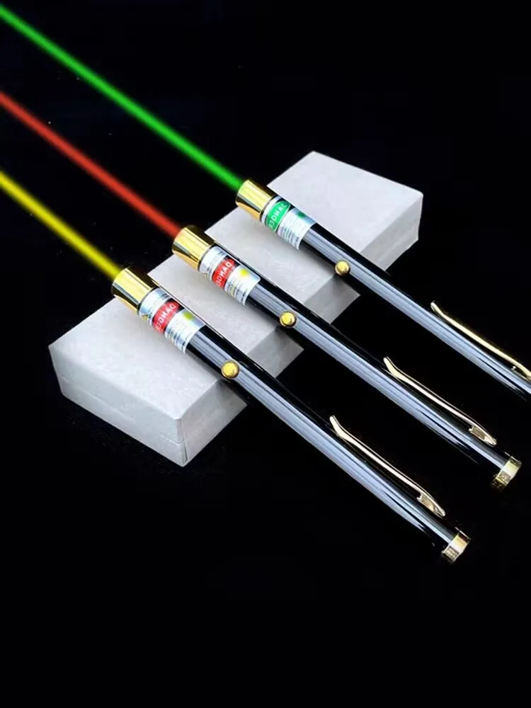 Wskaźnik laserowy JSHFEI pióro laserowe żółty laserowa latarka 591nm pióro laserowe instruktażowy lampa laserowa nauczania 488nm pióro laserowe