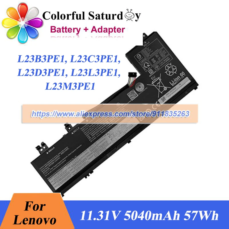 L23M3PE1 Battery L23B3PE1 L23C3PE1 L23D3PE1 L23L3PE1 for Lenovo IdeaPad 5 2-in-1 14AHP9 83DR 83KX 83DT 83DR000 83DT000 83KX000