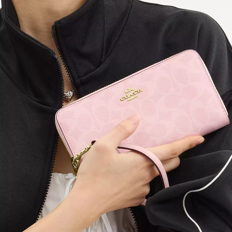 COACH Leather Wallet Regular Women's Pink CW778-IMPO
