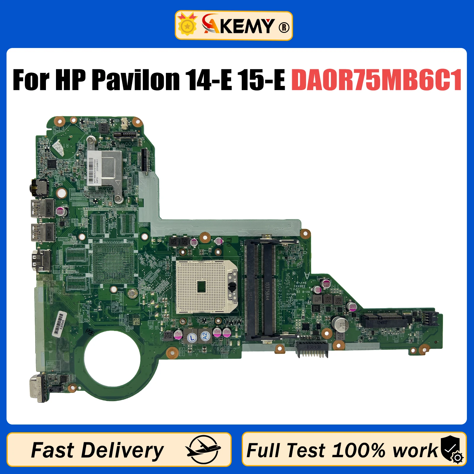 AKEMY For HP PAVILON 14-E 15-E 17-E R75 Laptop Motherboard DA0R75MB6C1 720691-601 720691-501 100% Test OK