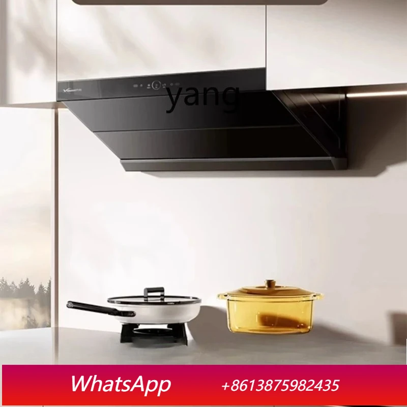 lcx ultra-thin range hood gas stove smoke stove combination kitchen large suction