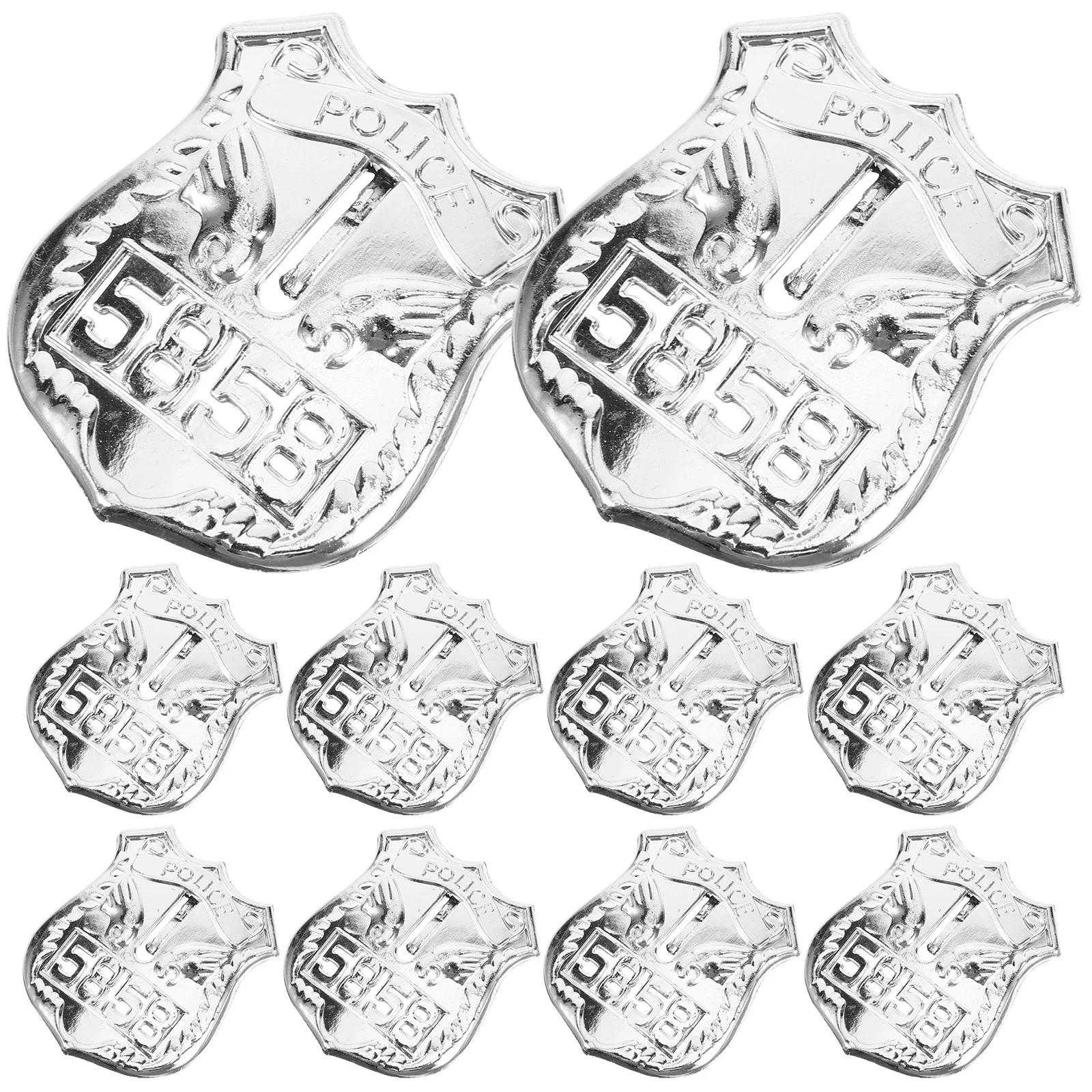 10 Pcs Police Cosplay Costume Toy Badge Portable Halloween Party Boutonniere Pins
