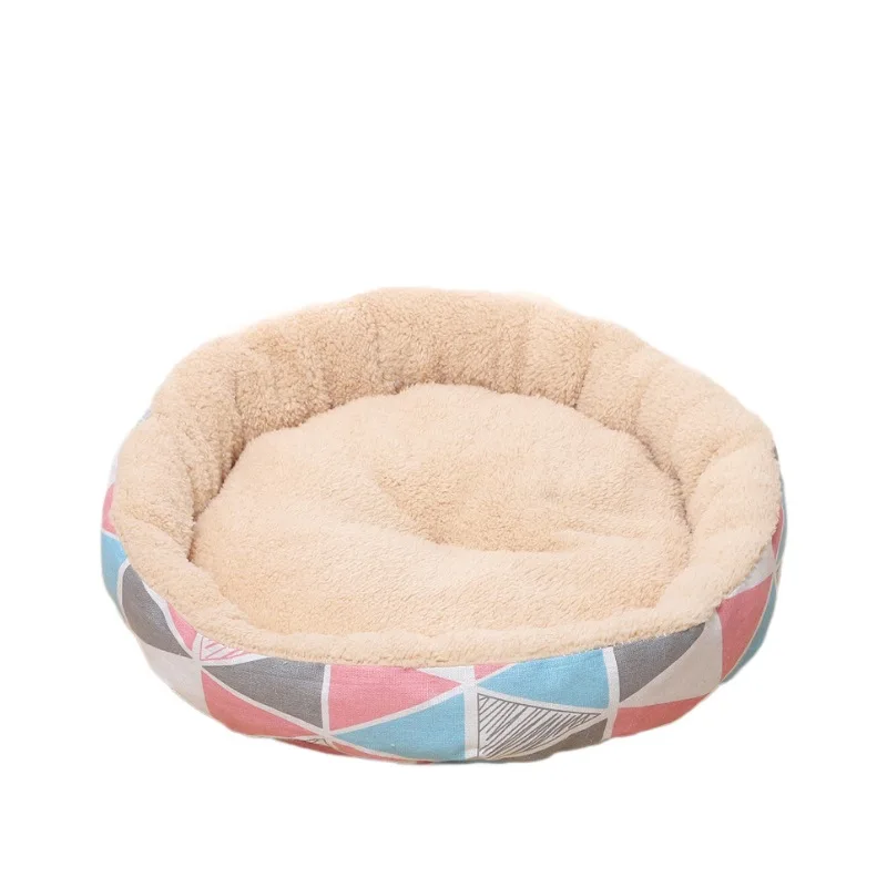 Pet nest lambswool simple style dog nest plush canvas four-season pet cat nest