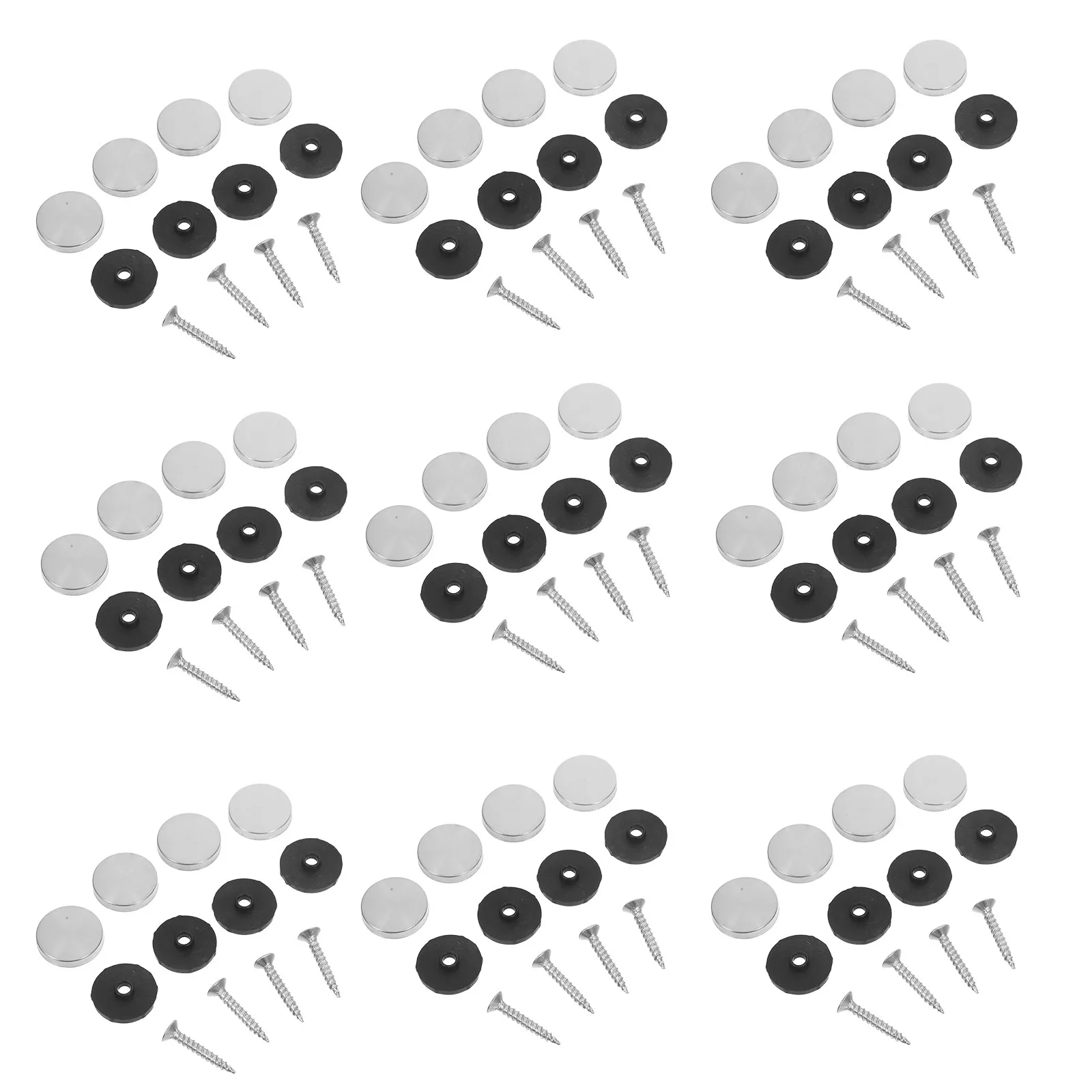 100Pcs Stainless Steel Mirror Nails Screws Caps 20Mm Decorative Fasteners Mirror Fixing Glass Panels Cabinet Furniture Sign