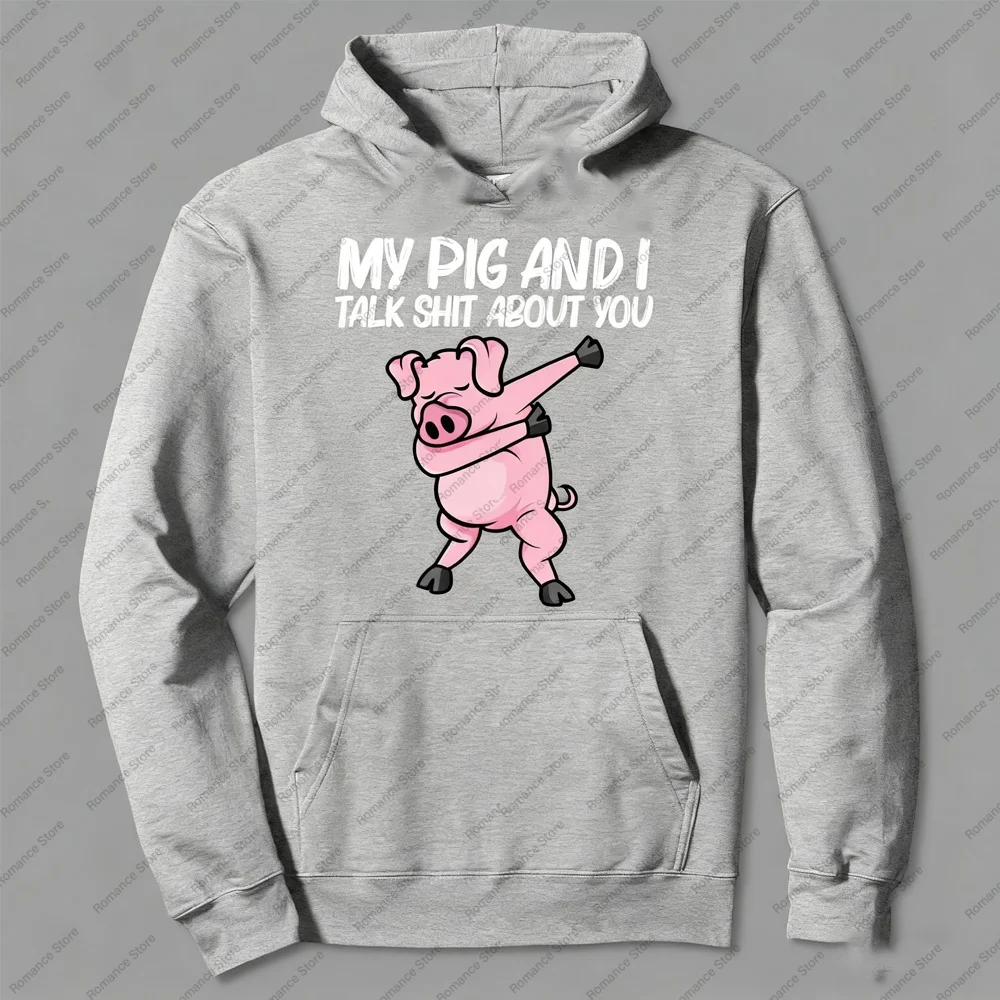 Funny Pig Design Piglet Hog Farm Animal Pullover Hoodie Comfortable Hooded Sweatshirt Hoodie Men Women's Hoodie Kids Hoodie