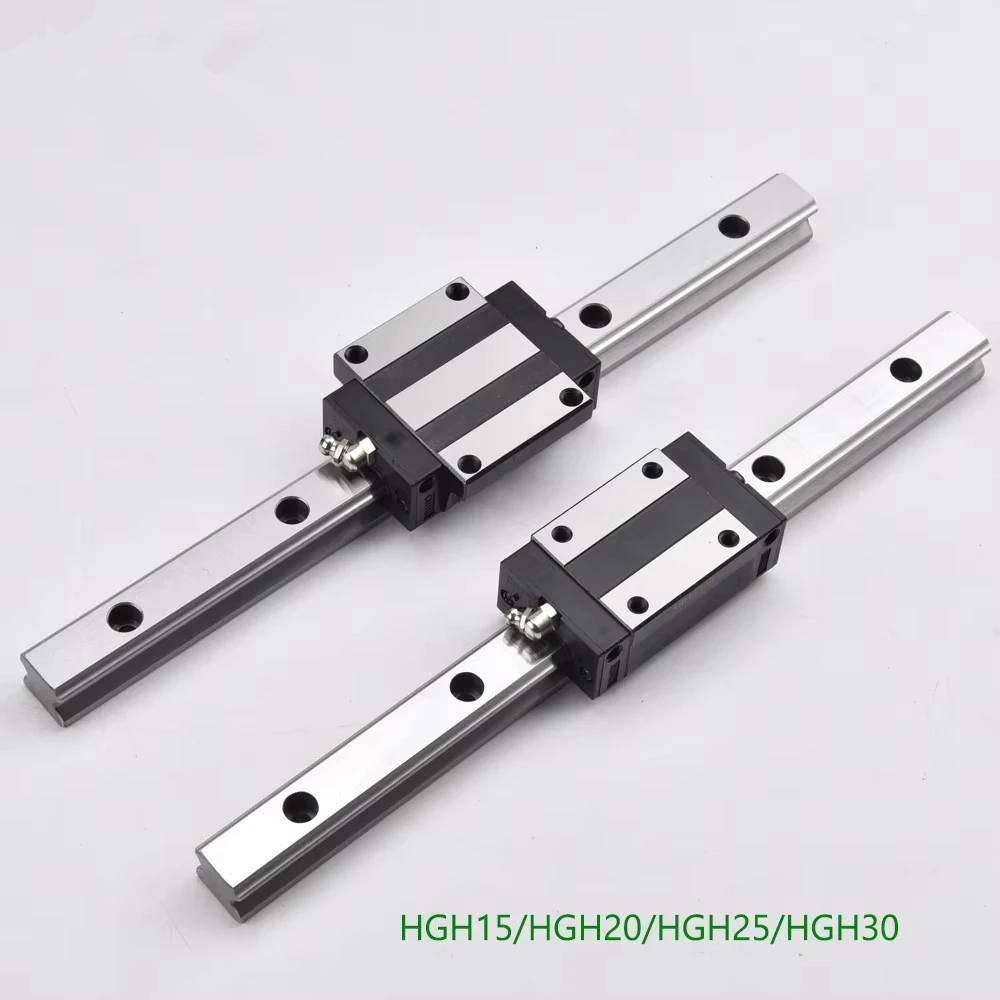 2+4 HGW Heavy Linear Rail Set 2ps Linear Guide Rials + 4pc Block carriage HGW15 HGW20 HGW25 HGW30 L500 600 800mm CNC 3D Printer