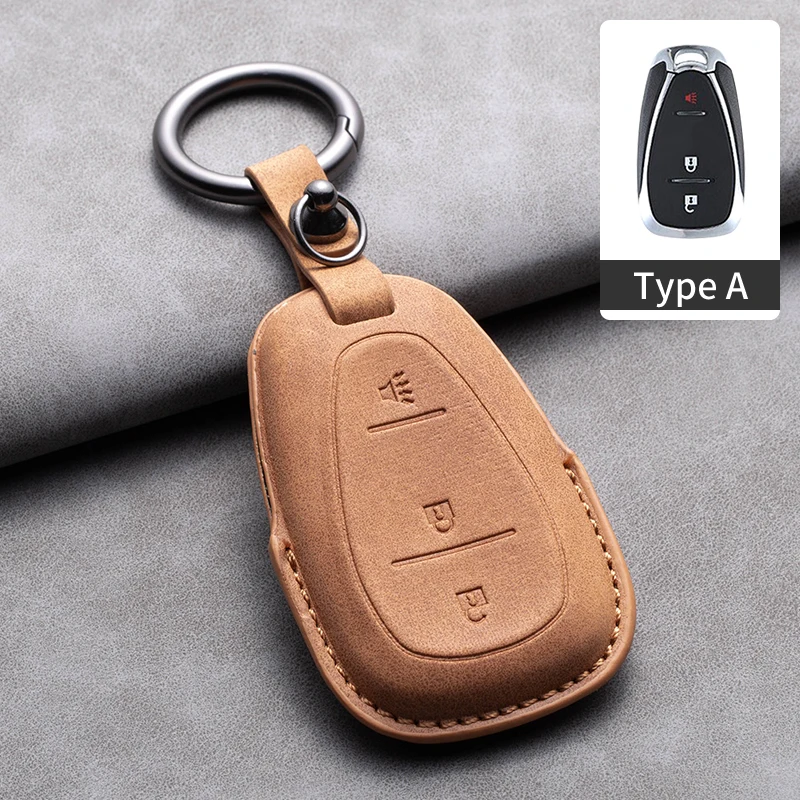 

New Fashion Leather Car Key Fob Case Cover For Chevrolet Cruze Captiva Aveo Camaro Sonic Sail Orlando Spark Equinox Accessories