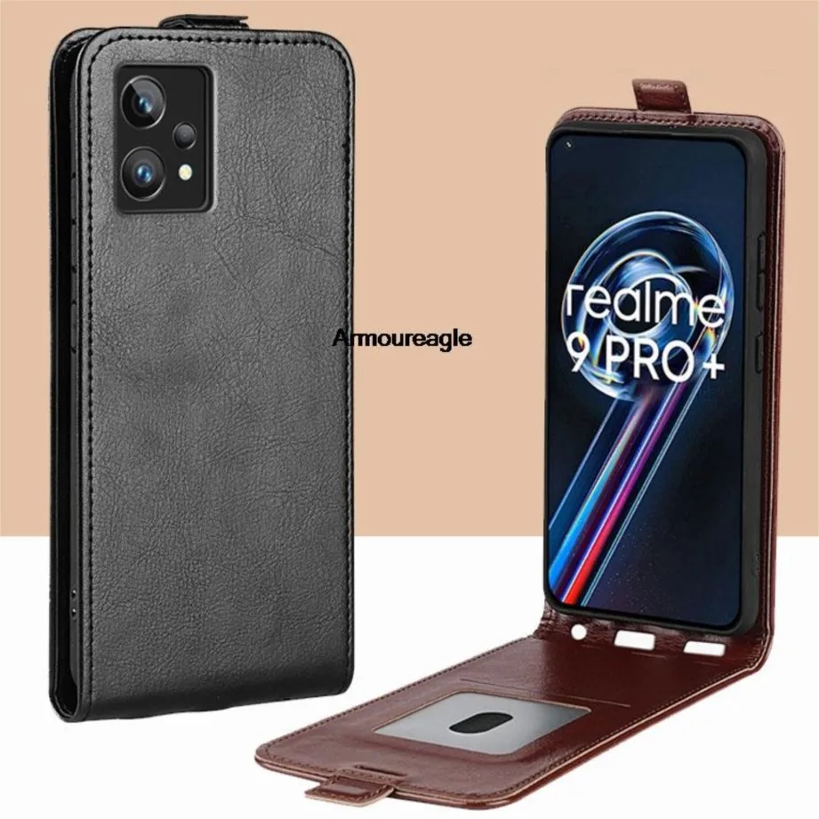 flip case for realme 9 pro plus 5g 2022 soft leather vertical cover guard on for oppo real me 9i cases magnet chip closed