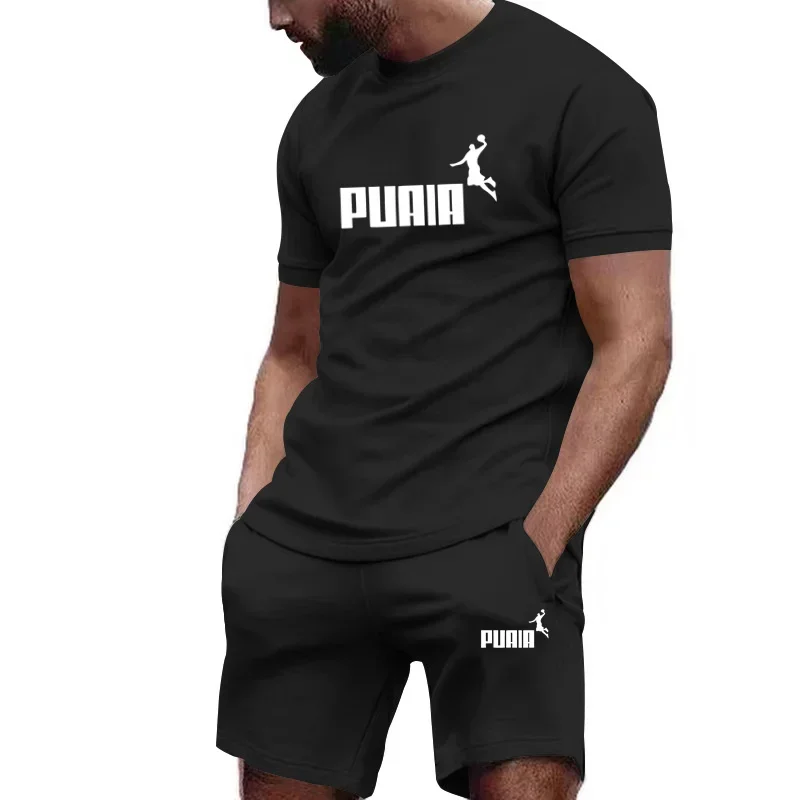 Ensemble de survêtement d\'été pour hommes, Économie à manches courtes + shorts de sport imbibés, Vêtements décontractés pour hommes, Ensembles de