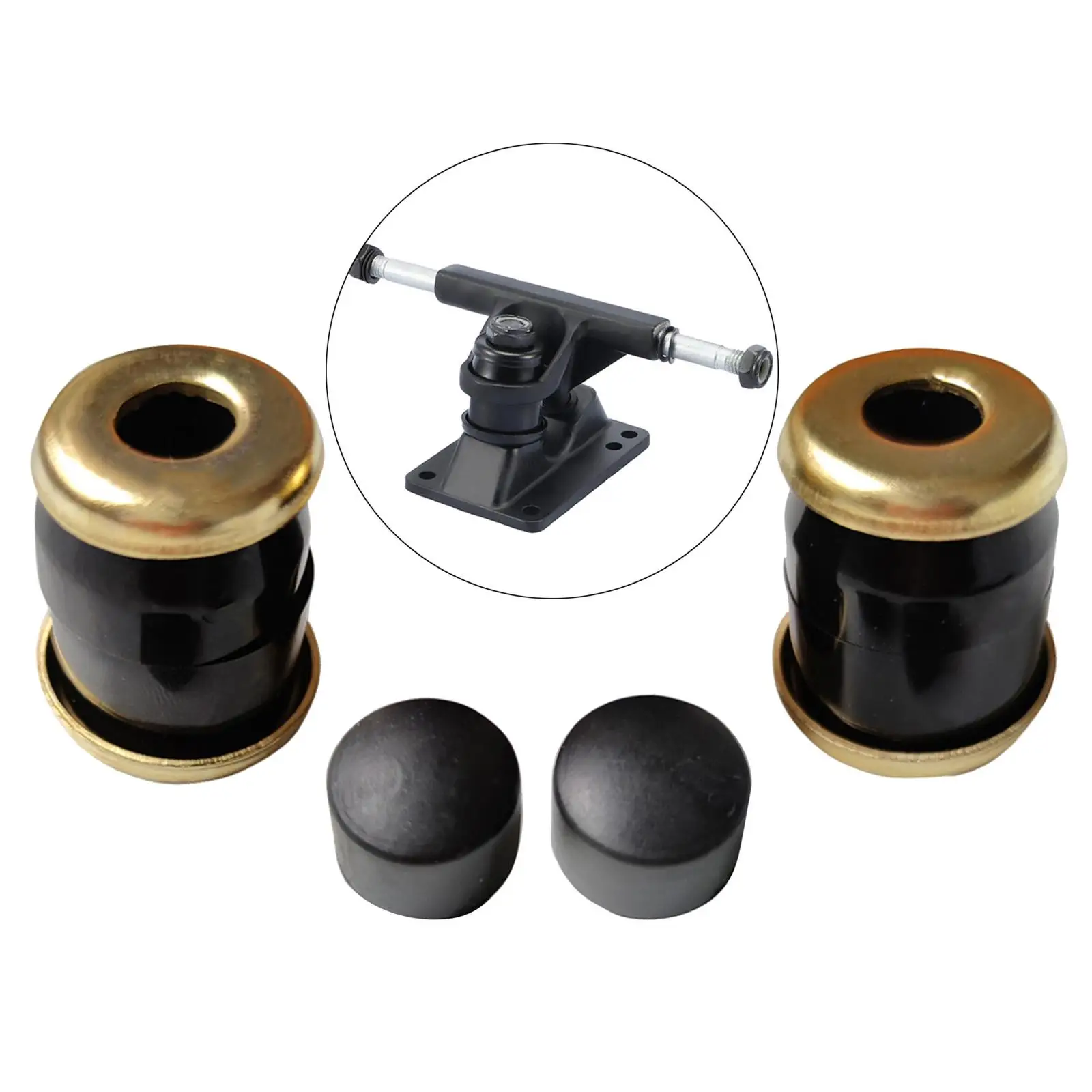 PU Skateboard Truck Bushings Soft Replacement Cylinder Conical Bushing Set for Skate Truck Upgrade