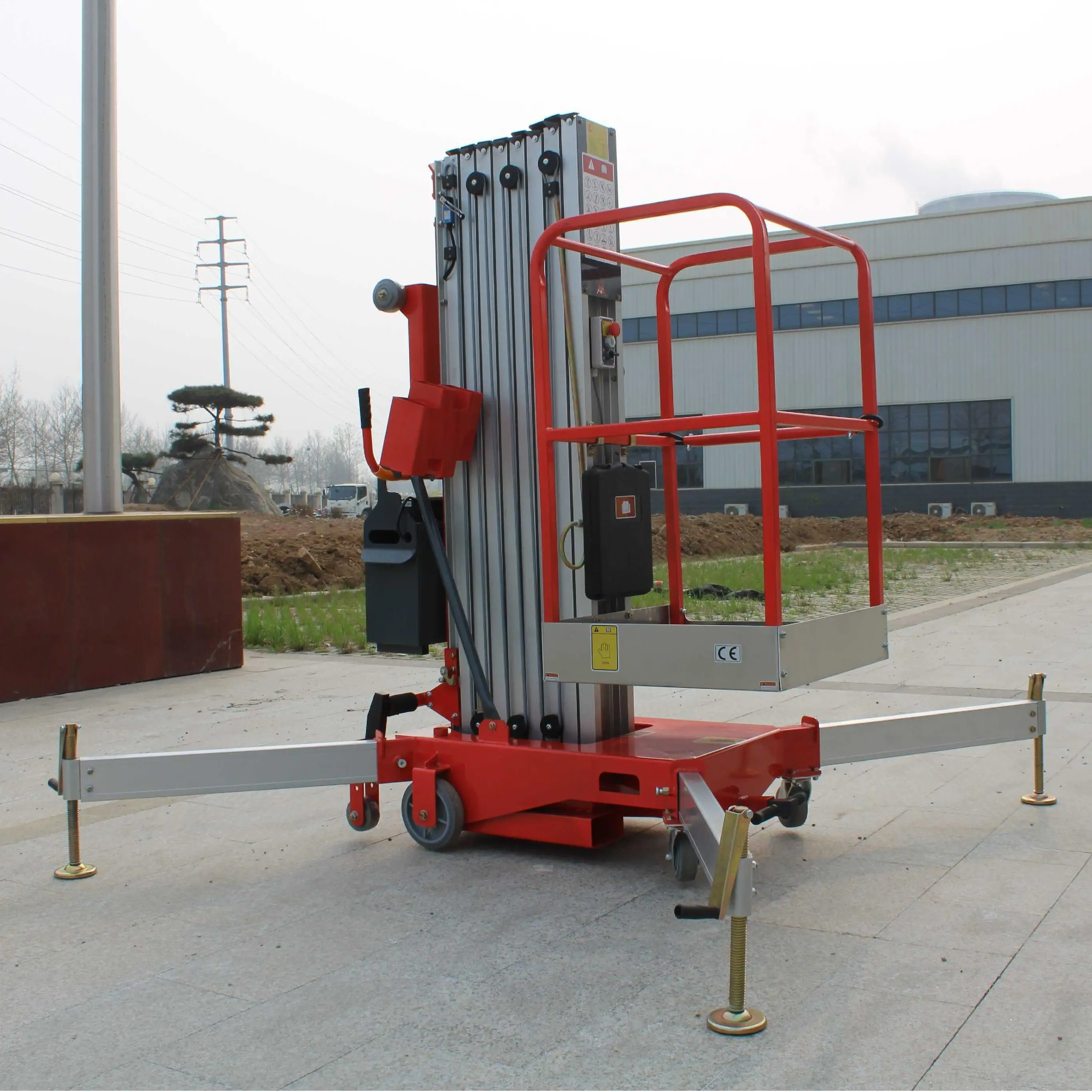 

Customized New Lift Platform Portable Single Mast Vertical Lift for Office Building Maintenance for Wholesales