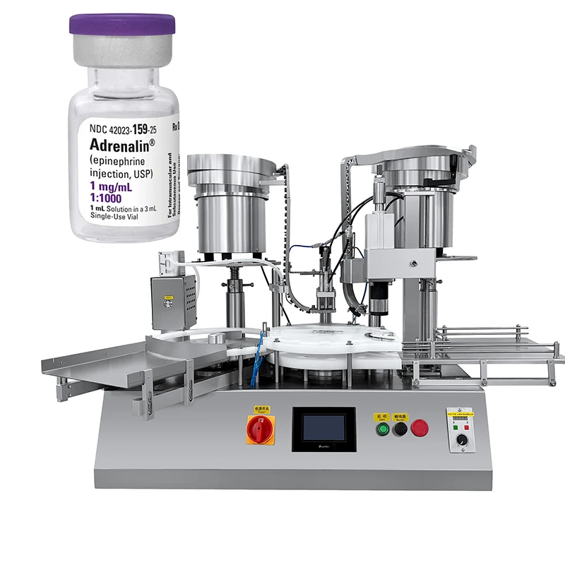 Desktop 3ml Glass Vial Filling Stopper Capping Machine,automatic Glass Bottle Filling Stopper Capping Machine