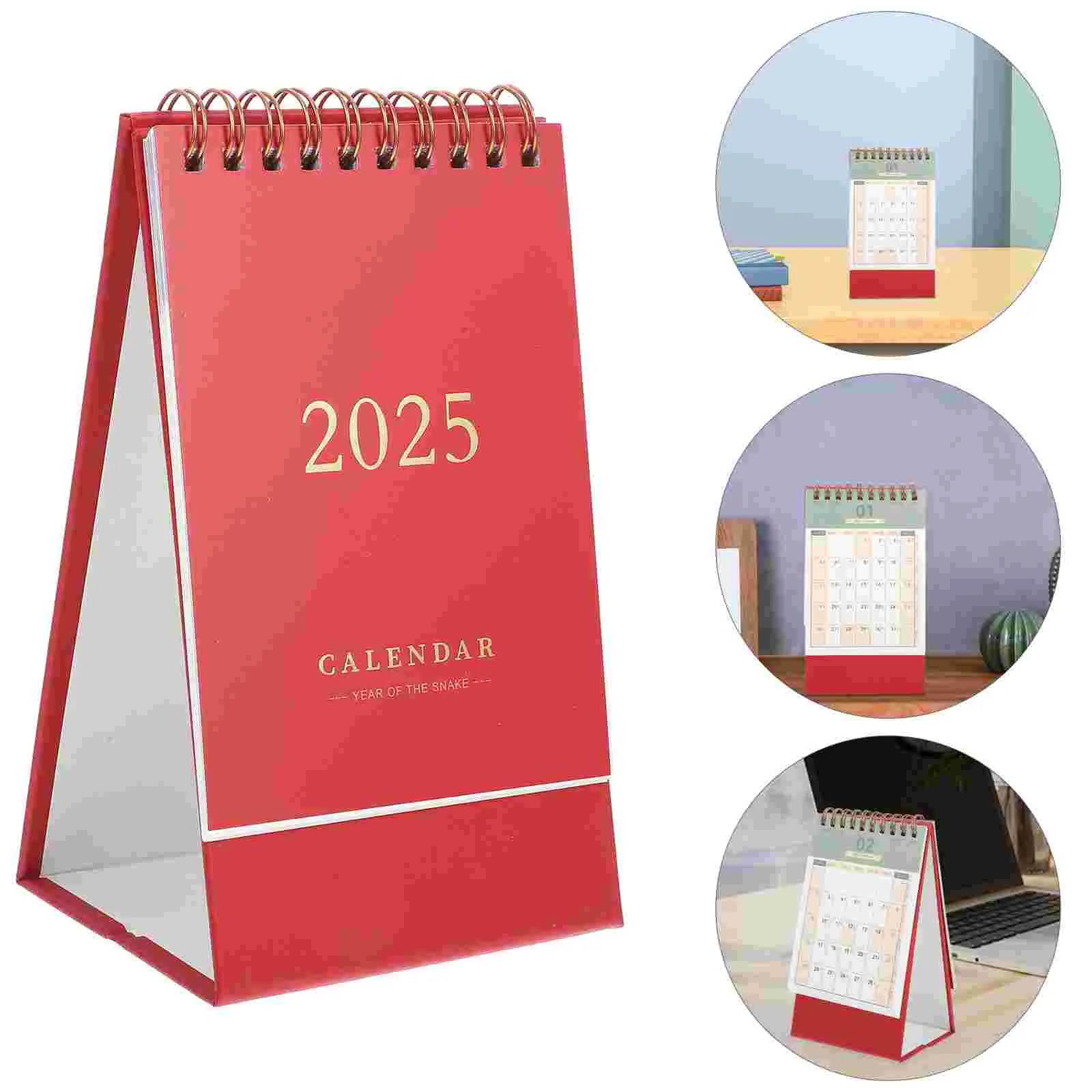 2025 Desk Calendar Delicate Month Decorative Stand up Table Calendars Household Standing Desktop Office Accessory Small Daily