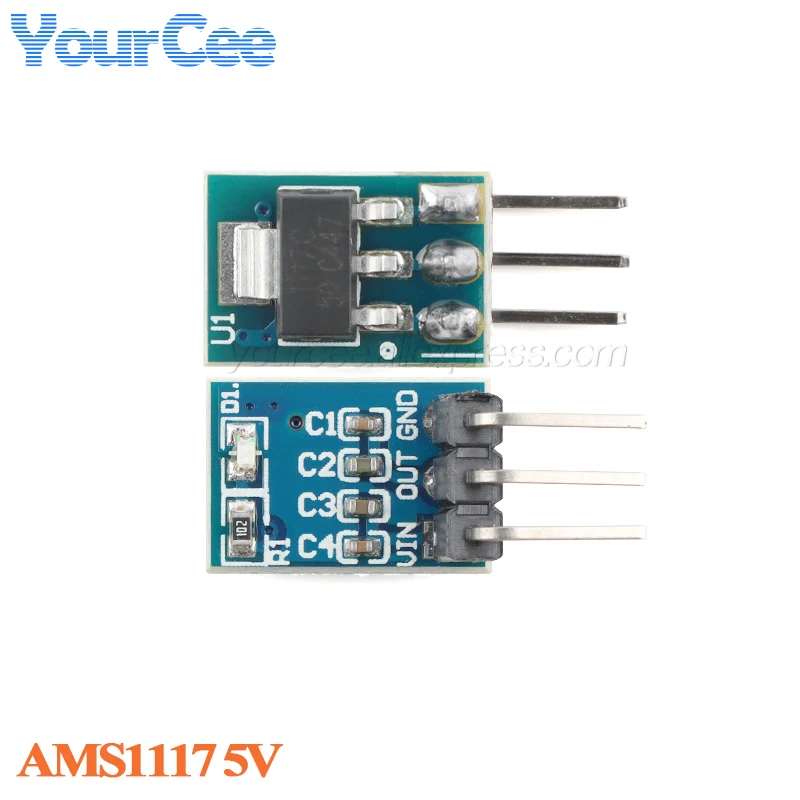 20pcs/1pc AMS1117 3.3V 5V Power Supply Module AMS1117-3.3 AMS1117-5.0 LDO Linear Regulator Board 800mA