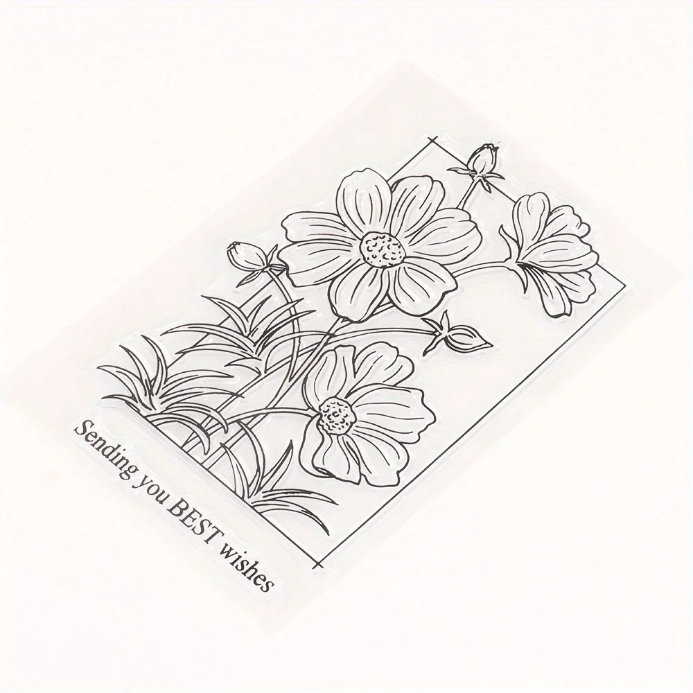 Bloom Flowers Rubber Clear Stamps Diy Scrapbooking Photo Album Decoration Card Making Material Journal Vintage Transparent Stamp