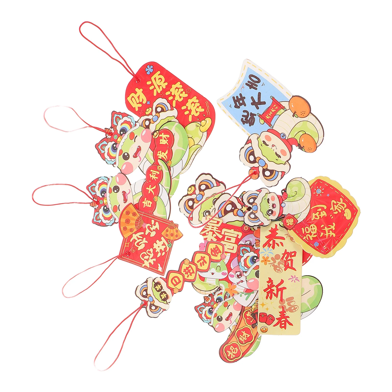 

18 Pieces Chinese New Year Hanging Ornaments Year of The Snake Pendant Decorative Home Garden Accessories