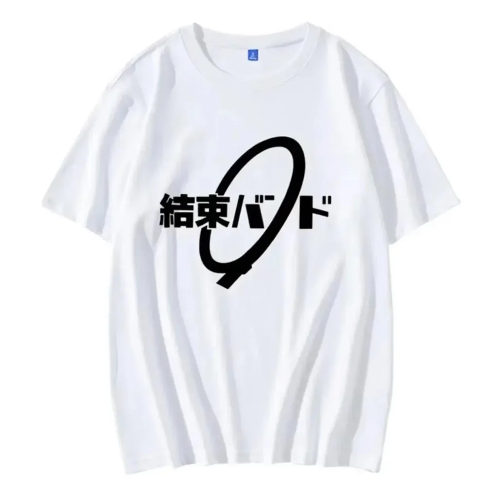 Hot Sale Summer Unisex Anime Cos BOCCHI THE ROCK Hitori Gotoh Ljichi Nijika Cotton Casual Short Men's T-Shirt Oversized Tops