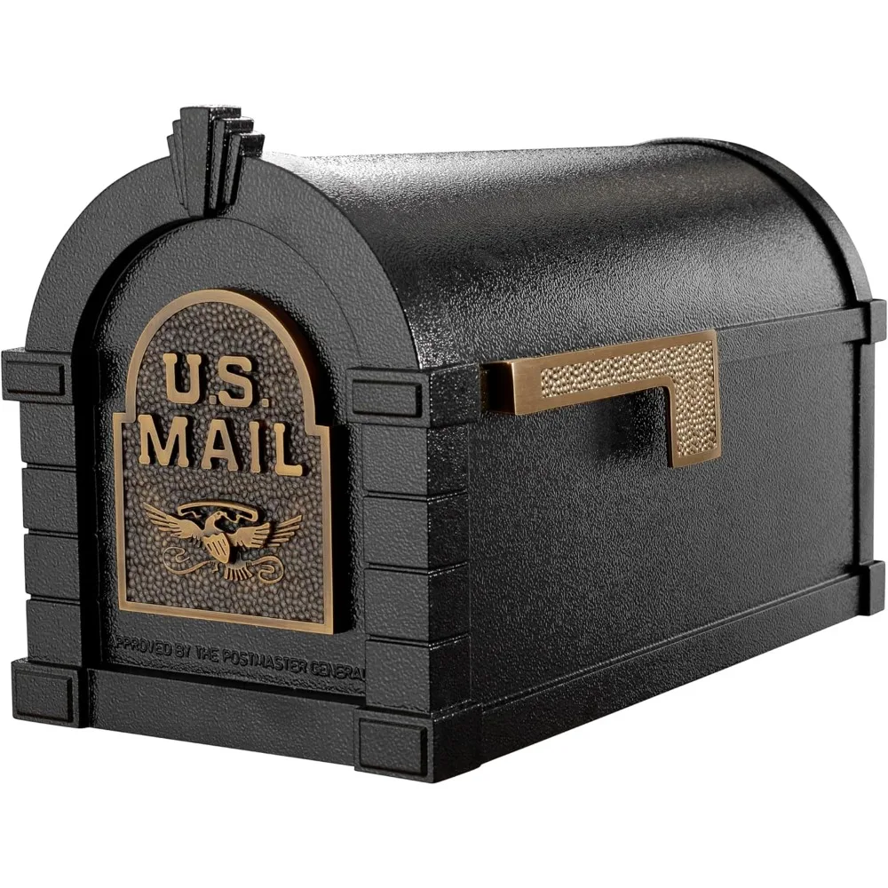 

Gaines - Keystone Series Mailbox - Black with Antique Bronze Eagle