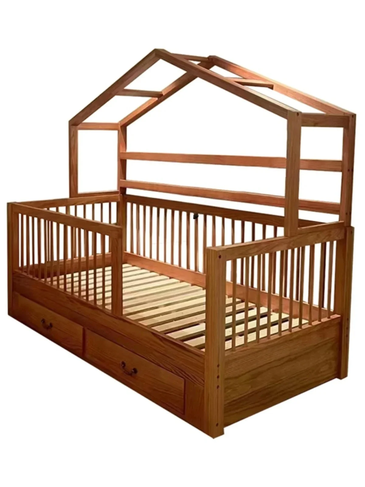 

Solid Wood Boys and Girls Single Combination Storage Half Height Tree House Bed Bed Separation Artifact Bedroom Bed