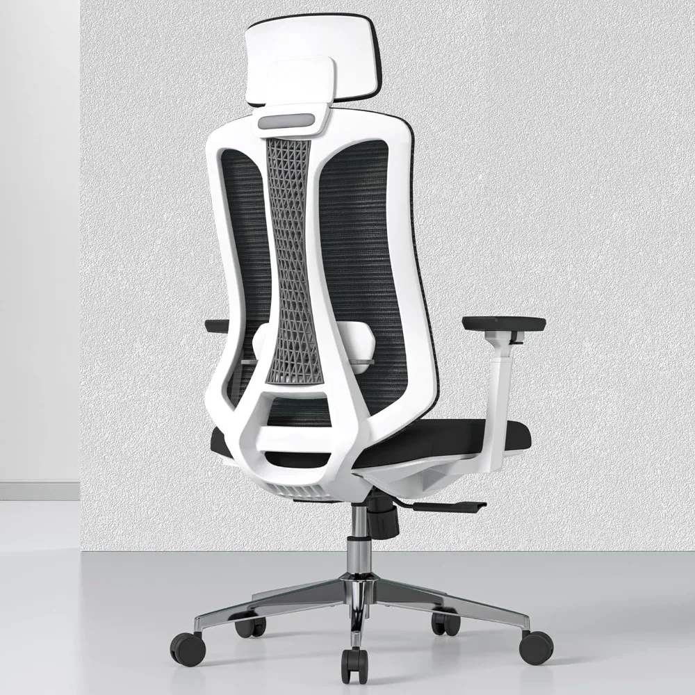 

Ergonomic Mesh Office Chair, High Back Desk Chair with 3D Armrests, Adjustable Lumbar Cushion & Adjustable Headrest, Swivel