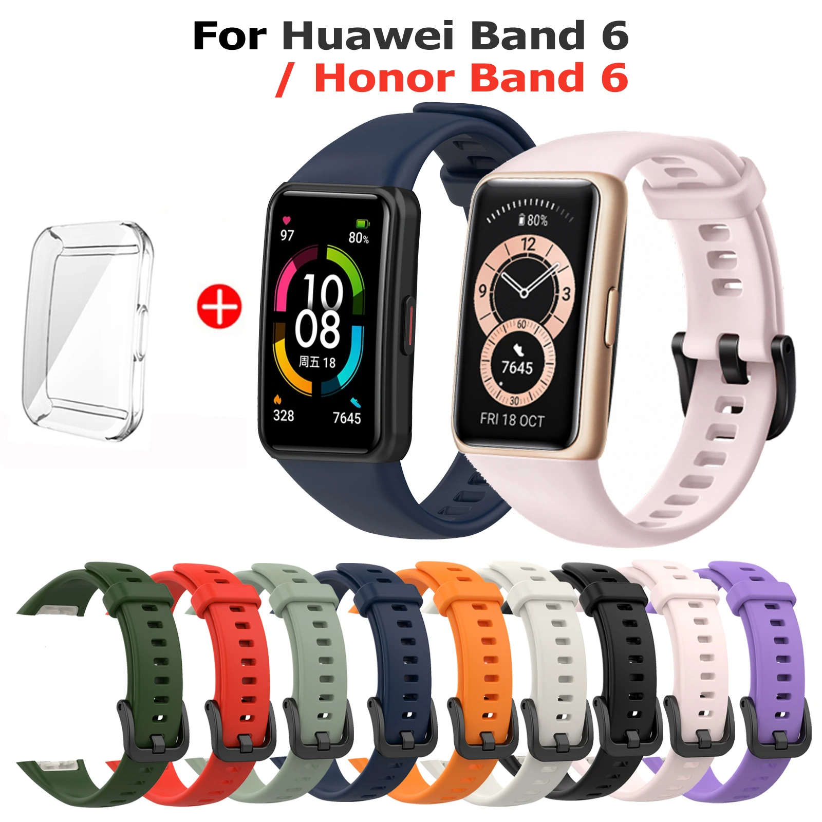 Replacement Strap For Huawei Band 6 Strap Silicone Watch Strap For Honor Band 6 Huawei Band 6 Pro Strap