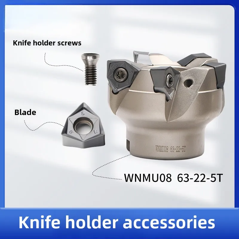 Milling insert WNMU080608Double-sided peach type carbide milling cutter numerical control hexagonal fast forward for steel parts