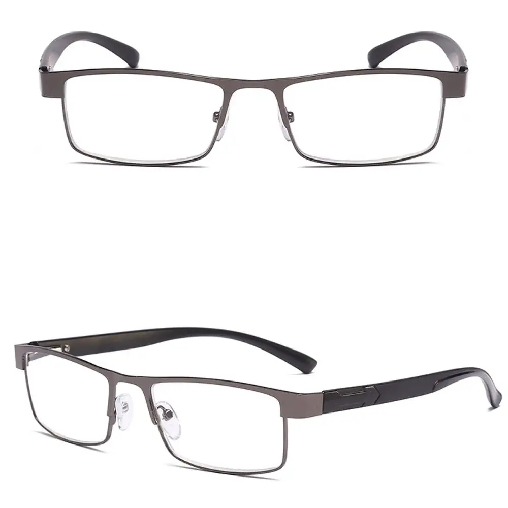 High Quality Men Titanium Alloy Reading Glasses Non Spherical Coated Lenses Business Hyperopia Prescription Eyeglasses +1.0 ~+4.