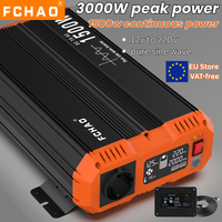 3000W Pure Sine Wave Power Inverter with remove Control | DC 12V to AC V/230V 50Hz | 1500W continued | for Home, Car, RV, Of