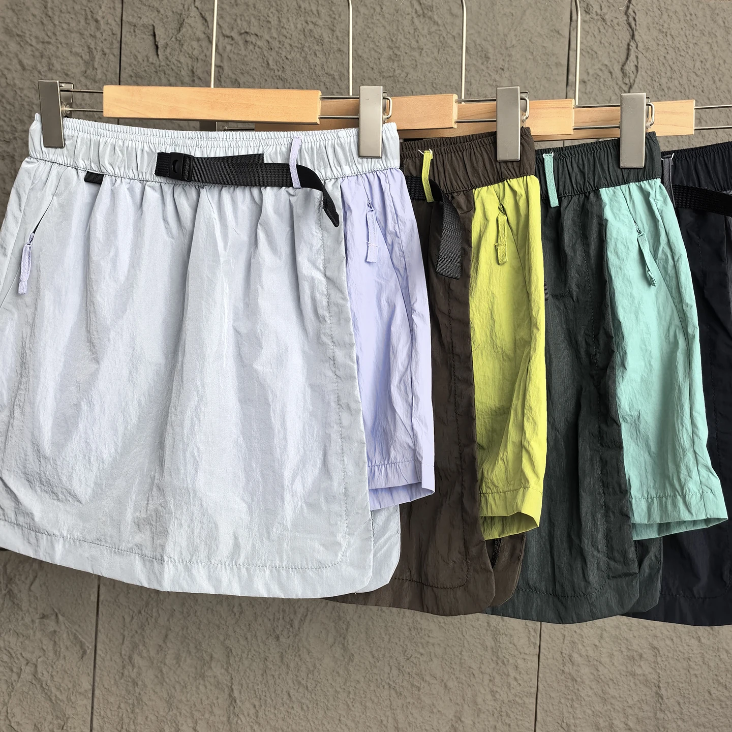 

Женские уличные спортивные юбка-шорты A-силуэта с цветными вставками, быстросохнущие, для велоспорта, облегающие, из нейлоновой ткани