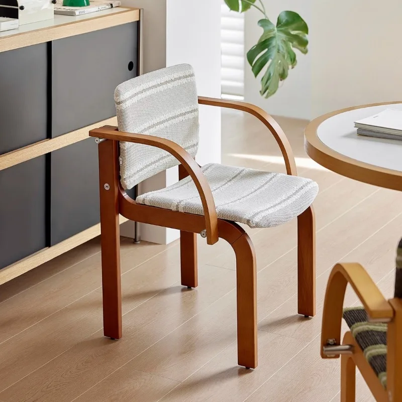 

Medieval dining chair retro style designer soft bag backrest home restaurant table creative dining table chair single chair