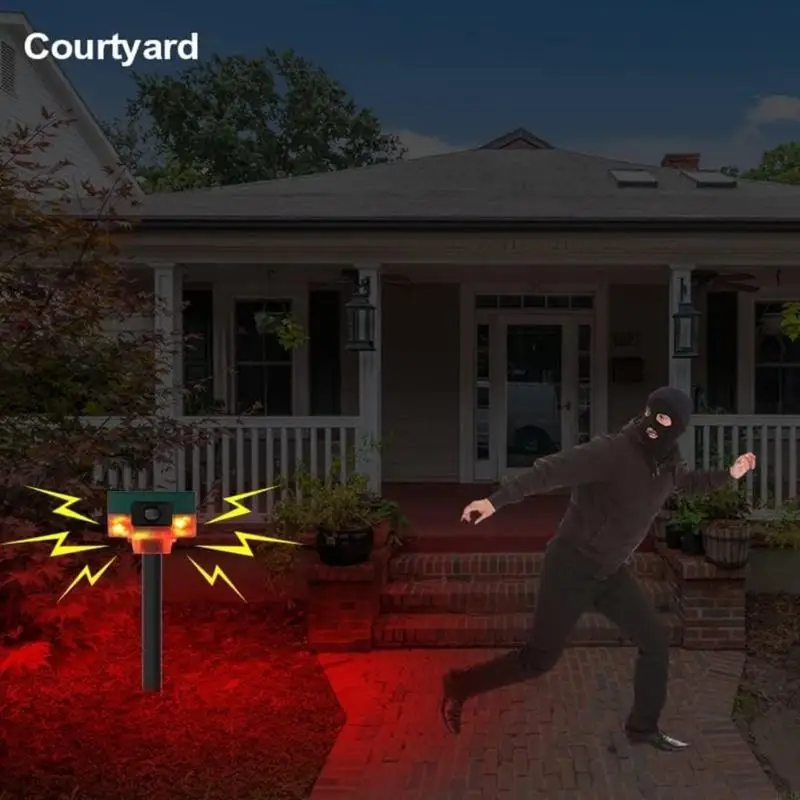 U1JE Inframerah Gerakan Alarm Sirene Light for Farm Yard Garden Carage Shed