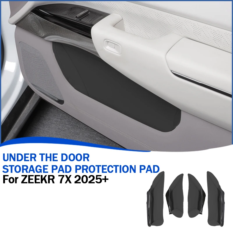 

For ZEEKR 7X 2024+ Door Pocket Liner Protector With Inner Handle Storage Pad Liner Leather Material Car Accessories 4PCS