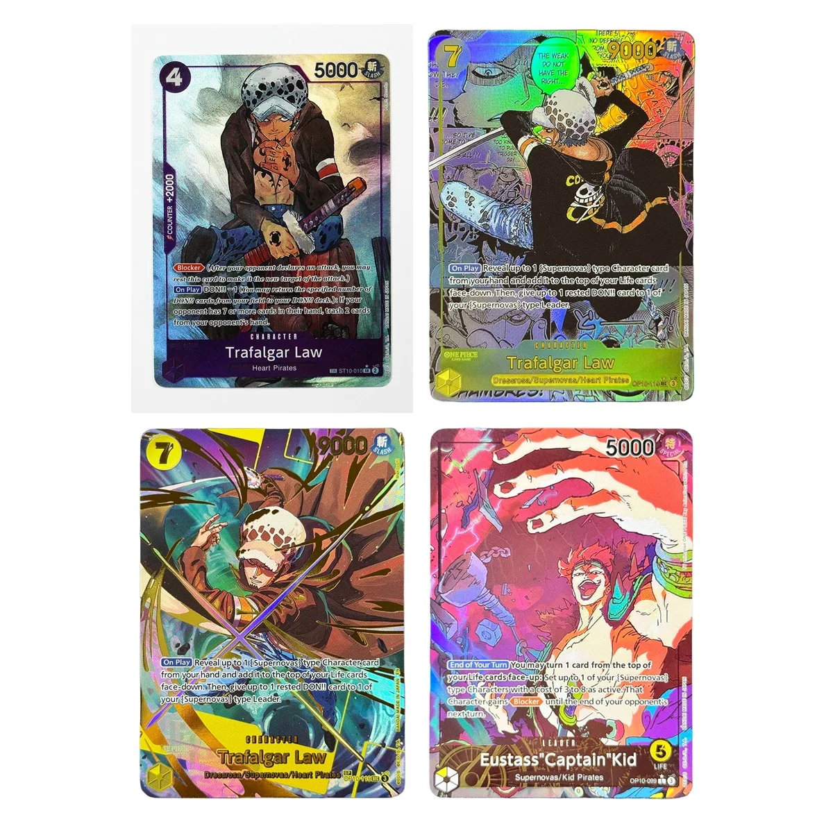 One Piece Proxy Card 2025 OP10 Cards Trafalgar Law Eustass Captain Kid Collectible Trading Card Anime TCG Singles Toys Gift