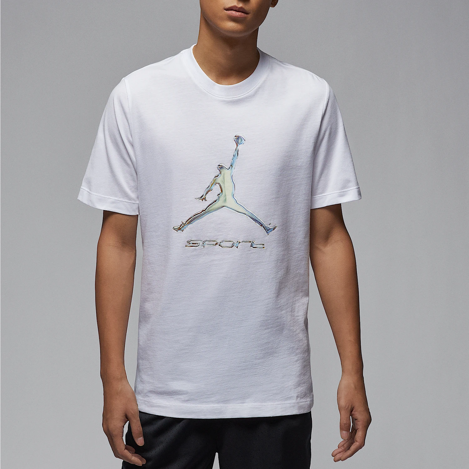 

Nike Official Authentic DRI-FIT Men's Knitted Loose Pattern Round Neck Short Sleeve HQ7985-100