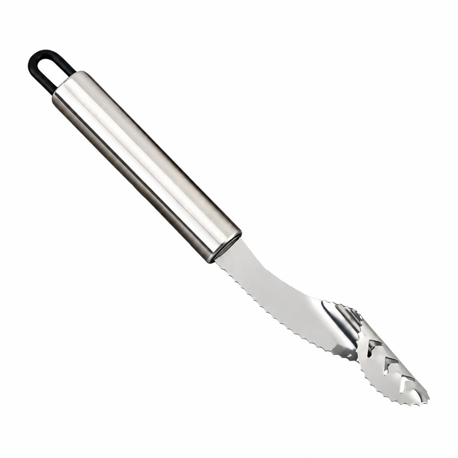 Stainless Steel Chili Core Remover Tool with Sharp Serrated Edges for Quick Pepper Seed Removal in Kitchen Prep