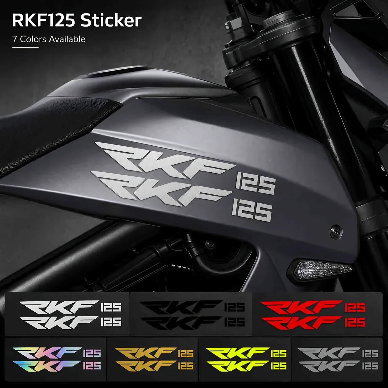 2Pcs/1set Waterproof Motorcycle Decals for Keeway RKF125 - Fork Shock Absorber & Body Stickers, Vinyl Accessories view 6