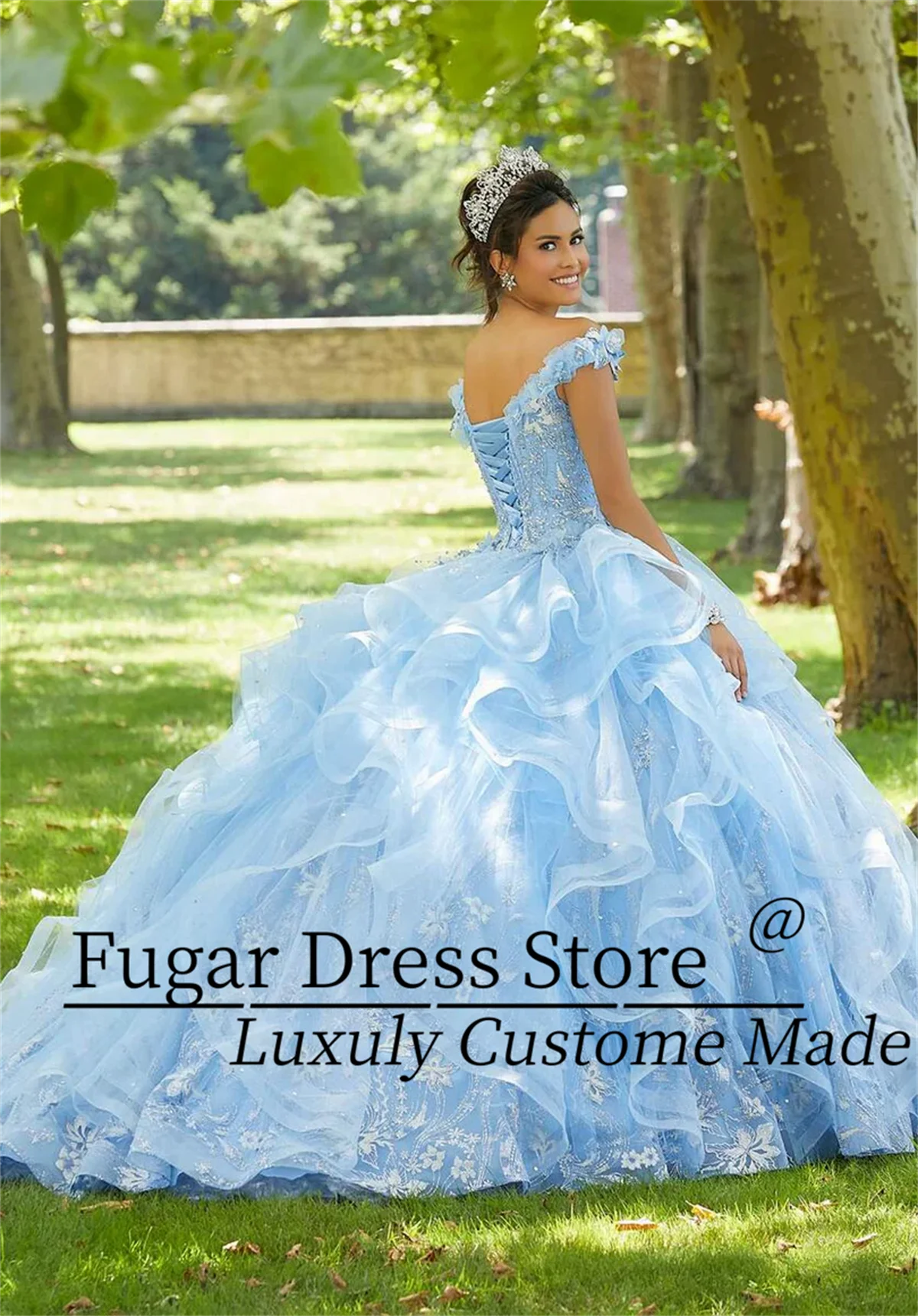 Gorgeous Sparkling Crystal Beading Quinchana Dress Lace 3D Butterfly Applique Long Sleeve Cape Ball Gown Vestidos De 15 Aรฑos