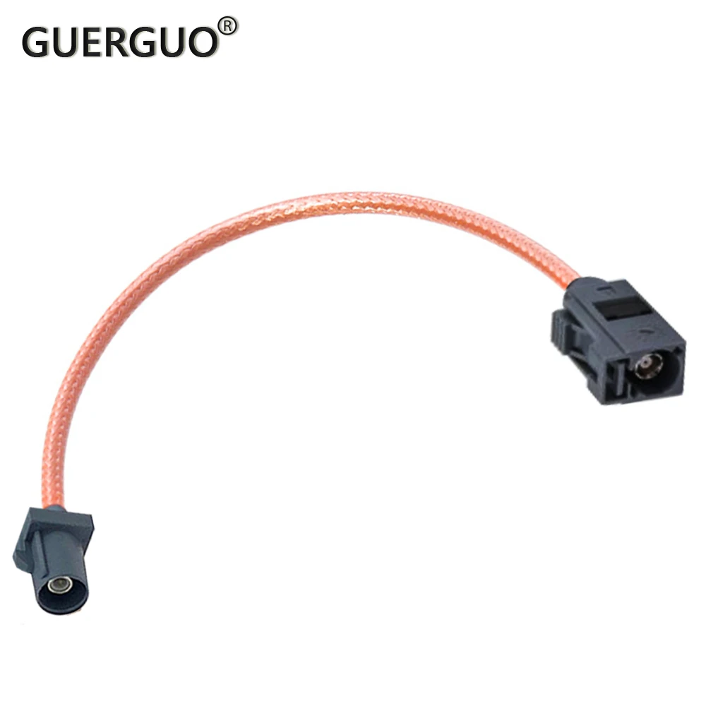 Cabo coaxial rf rg316 fakra g ral 5005, cabo de extensão de antena gps macho e fêmea, trança para navegação telemática gps de carro