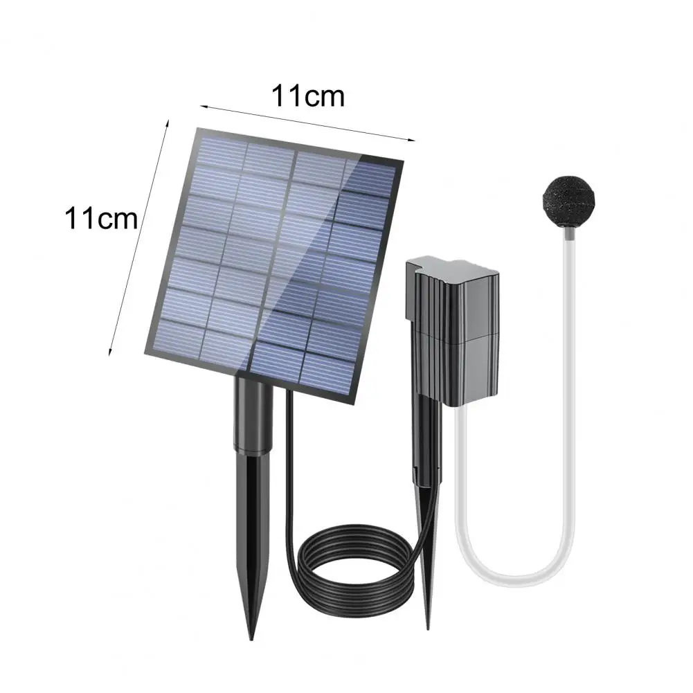 Solar Oxygen Pump Solar Pond Oxygenator Aerator Kit for Garden Fish Tanks Fishing 2.5w Solar Air Pump with Pipe Bubble Stones