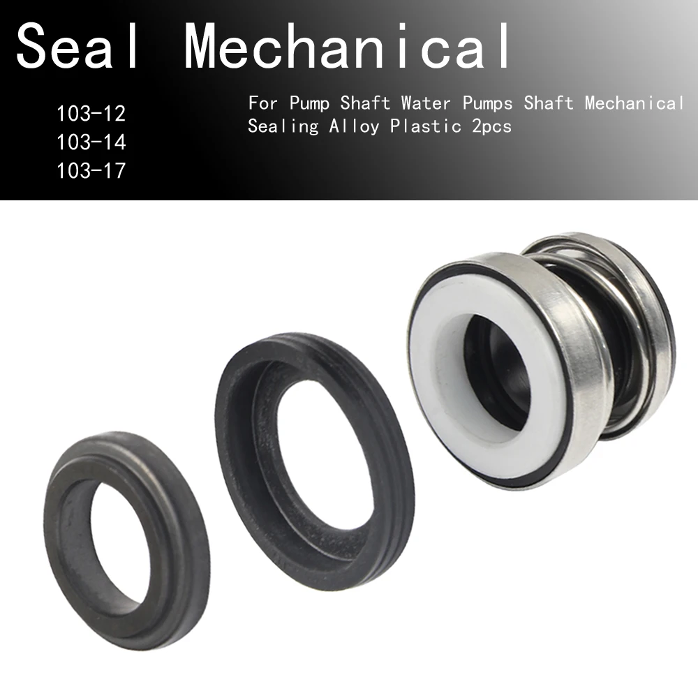 For Pump Shaft Water Pumps Shaft Mechanical Sealing Alloy Plastic 2pcs Mechanical Shaft Seal Replacement 103-12mm 14mm 17mm