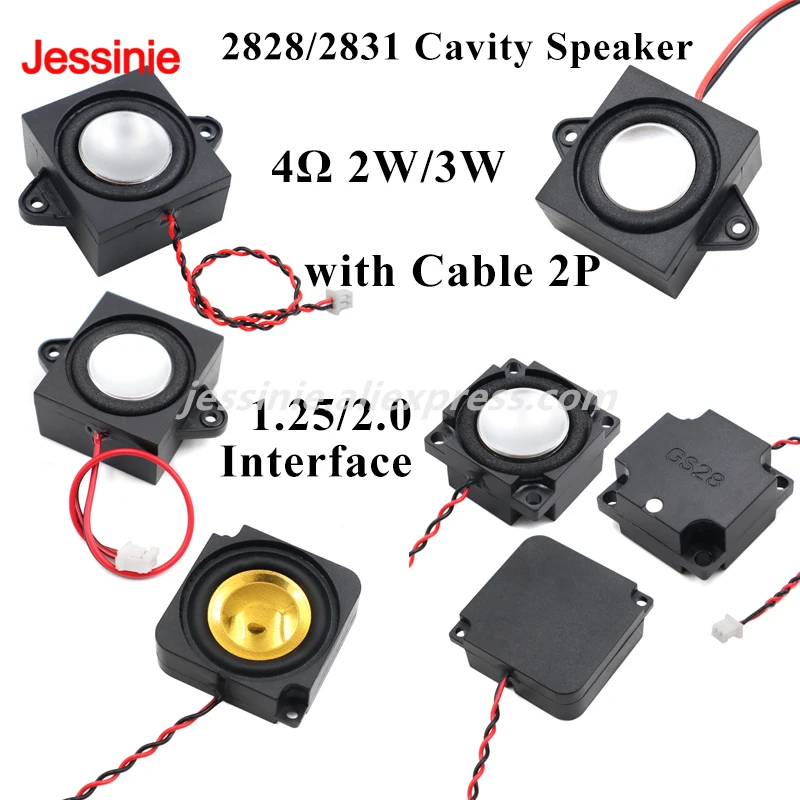 2831 2828 Cavity Speaker 4 Ohm 2W/3W Box DIY Speaker 4R2W 4R3W 2P Mono Mini Stereo Advertising 1.25 2.0MM Full Range Audio
