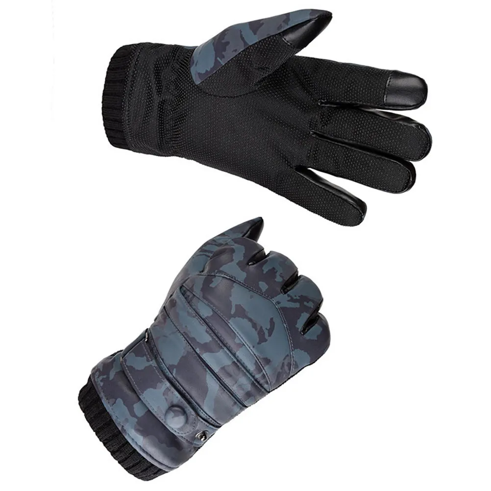 

1 пара теплых ветрозащитных перчаток с утолщенным противоскользящим покрытием, дышащие, для зимних видов спорта на открытом воздухе, для езды на велосипеде, пеших прогулок, бега, с функцией сенсорного управления