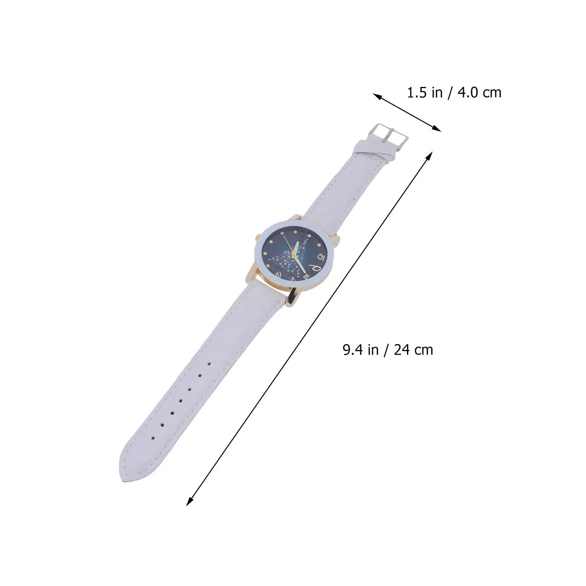 

Women Christmas Quartz Watch White PU Band Casual Fashion Wristwatch Simple Design Durable Charming Gift for Thanksgiving