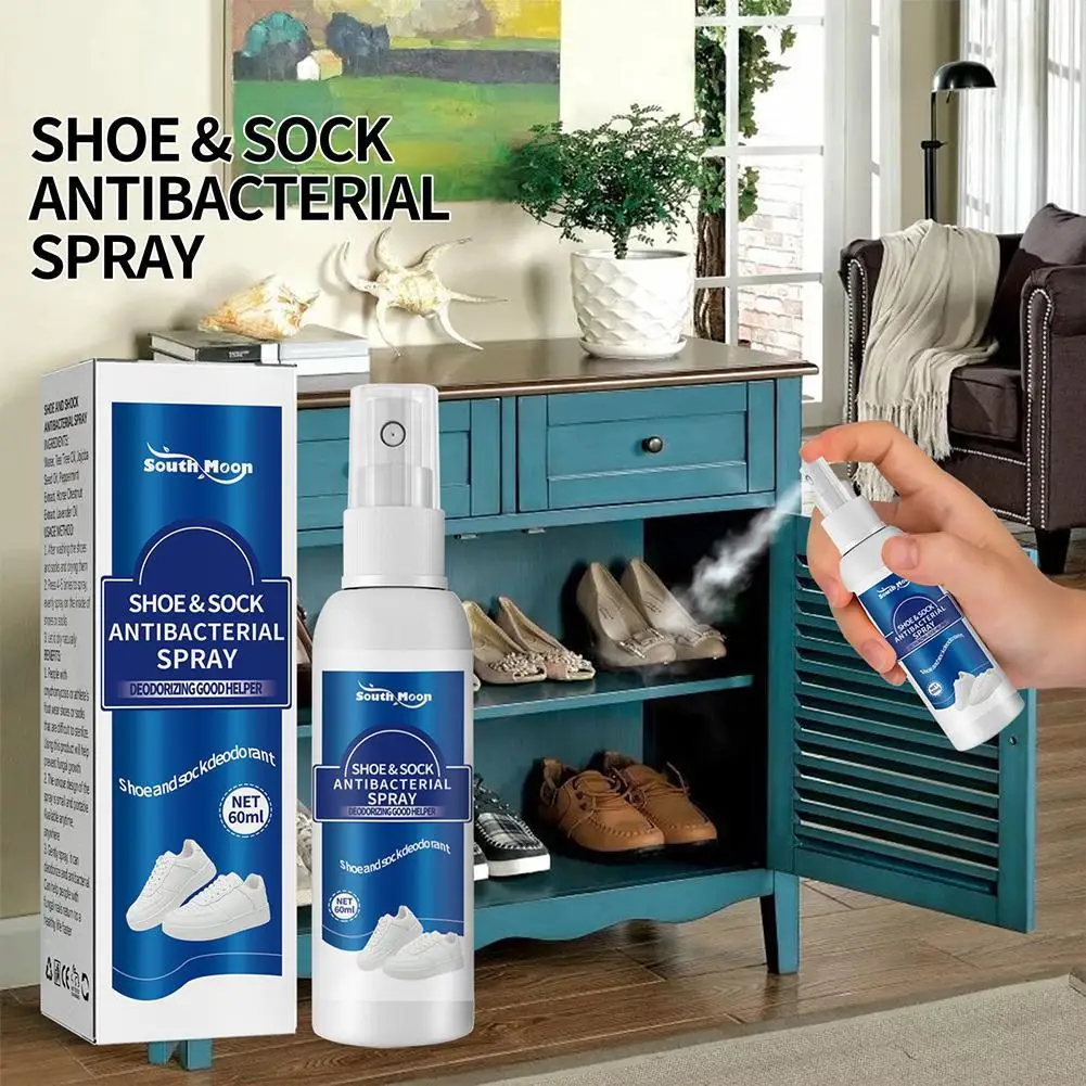 

Shoe Foot Deodorizer Natural Deodorizer Spray Refreshing Foot Spray Odor Removal Sweatproof Foot Care 60ml